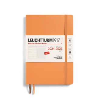 LEUCHTTURM1917 Medium (A5) Weekly Planner 2025 & Notebook Softcover 18 maanden