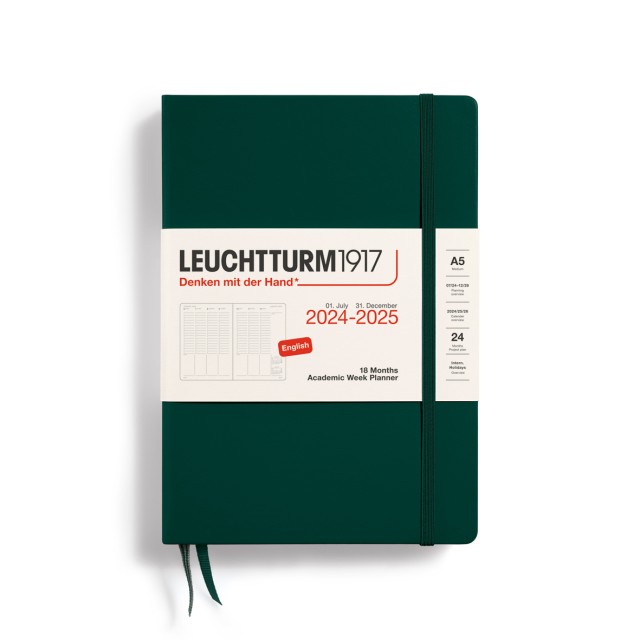 LEUCHTTURM1917 Medium (A5) Academic Week Planner 2025 - 18 maanden