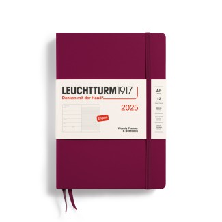 LEUCHTTURM1917 Medium (A5) Weekly Planner 2025 & Notebook